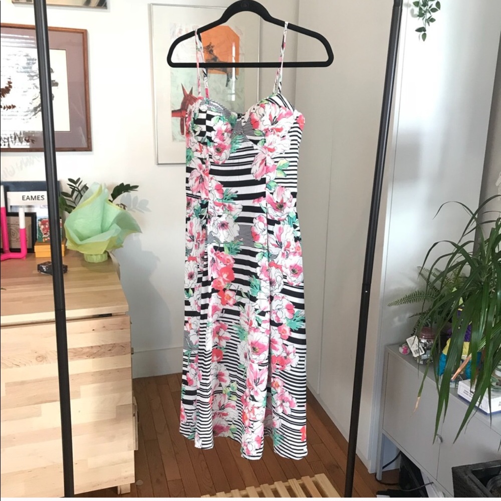 Yumi Kim Anthropologie stripe floral dress NWT
